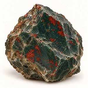 A dark green bloodstone with red spots